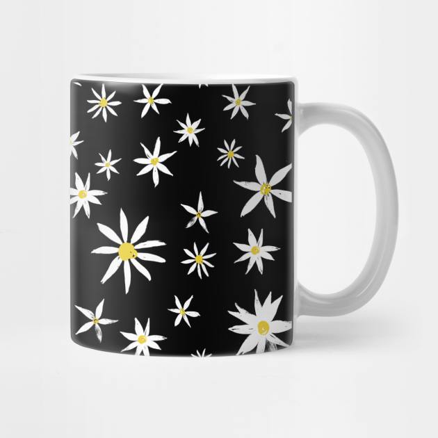 Daisy on black by crumpetsandcrabsticks